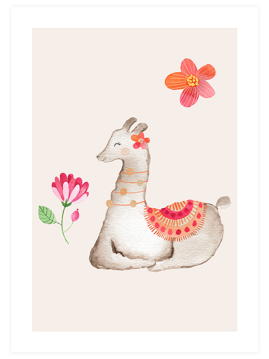 Şirin Lama - Art Print