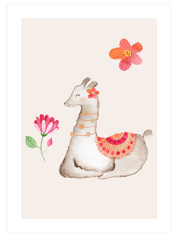 Şirin Lama - Art Print