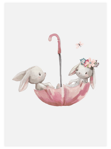 Şirin Tavşanlar - Art Print