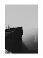 Siyah Beyaz Dağ - Art Print