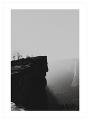 Siyah Beyaz Dağ - Fine Art Poster