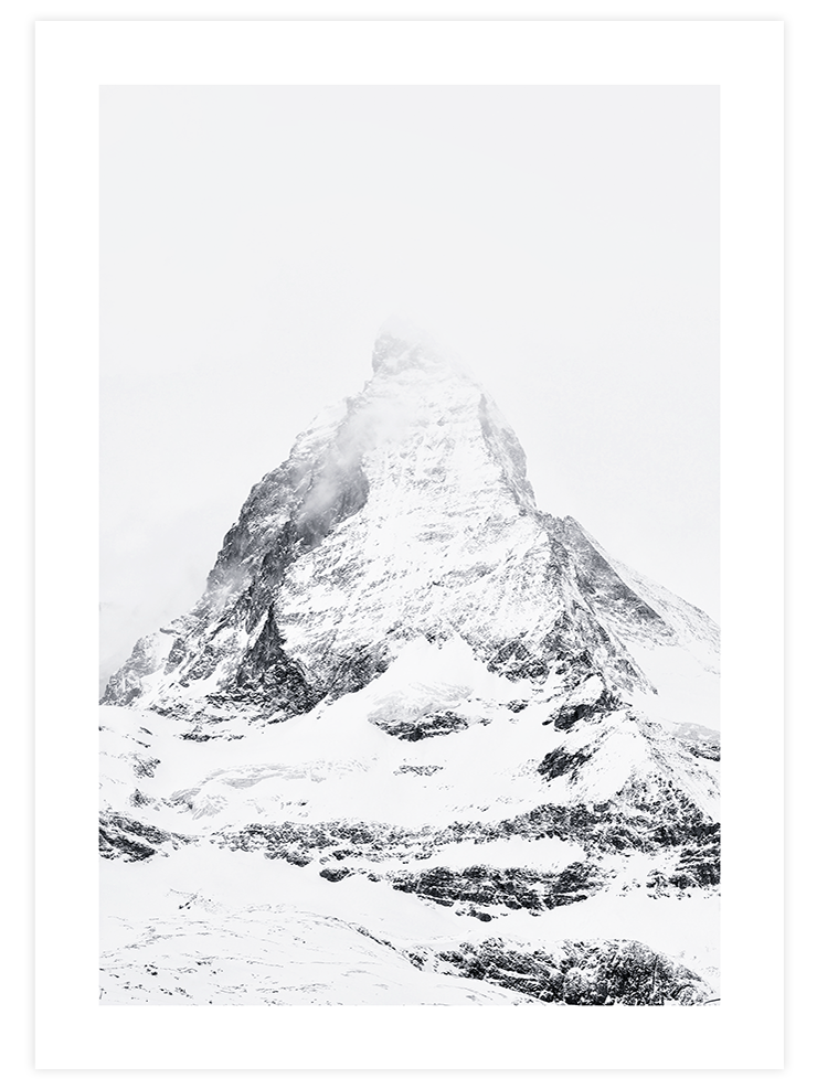 Snowy Mountain - Art Print