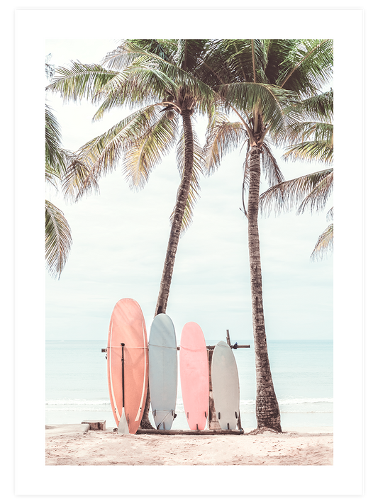 Sörf Tahtaları - Fine Art Poster