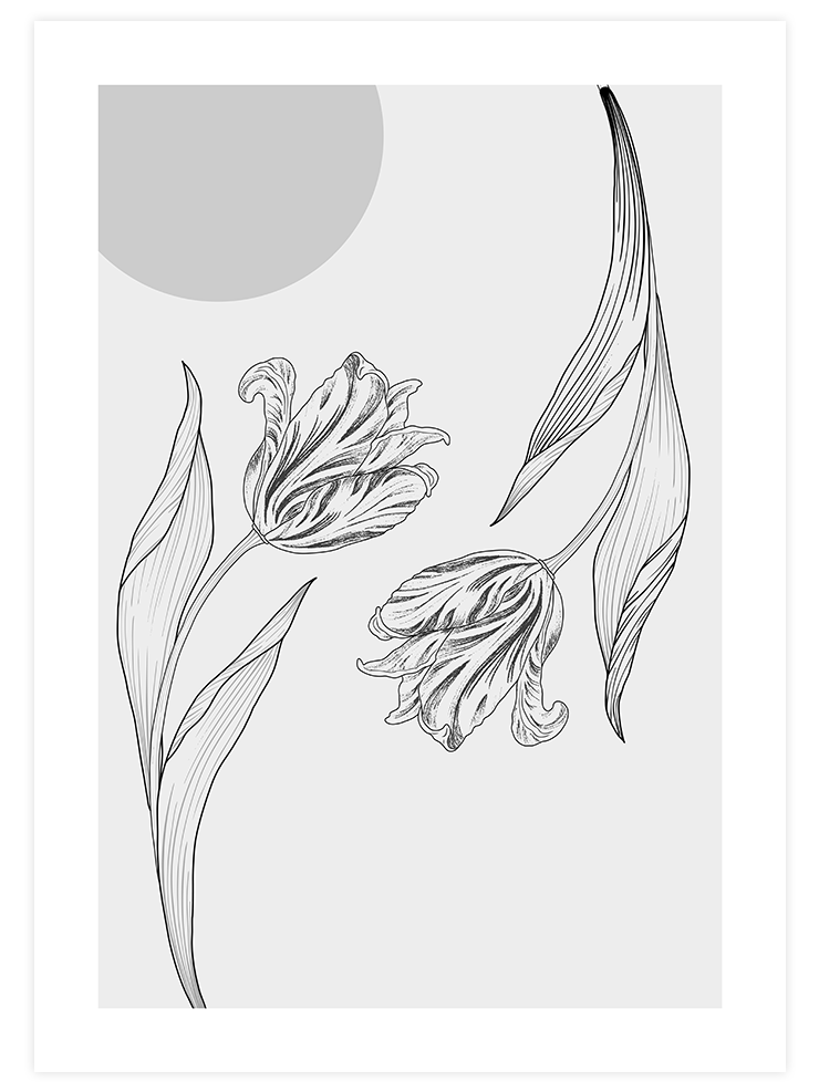 Soyut Çiçek N2 - Art Print