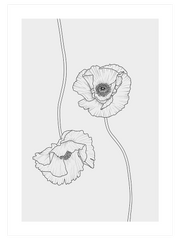 Soyut Çiçek Poster - Giclée Baskı