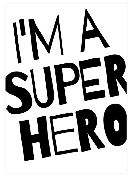 Super Hero Poster - Giclée Baskı