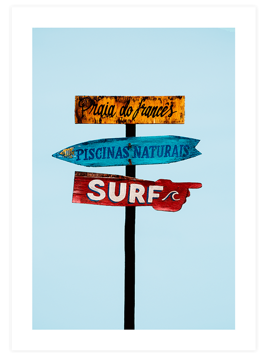 Surf Way Poster - Giclée Baskı