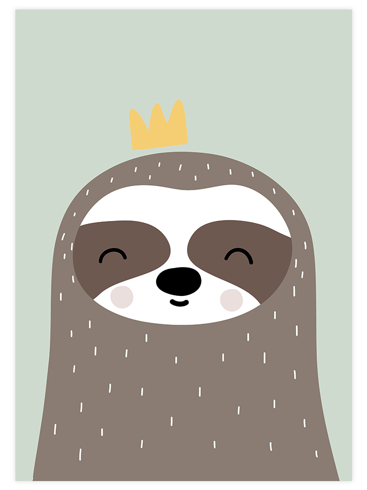 Tembel Hayvan Resmi - Art Print Ürün ana görseli