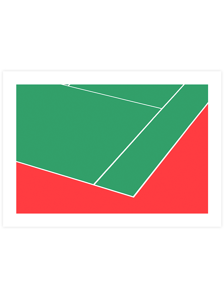 Teni̇s Kortu - Art Print Ürün ana görseli