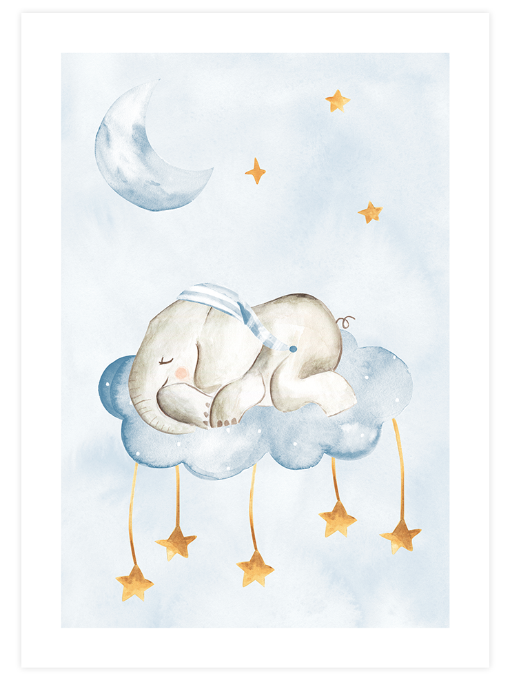 Uyuyan Fil - Art Print