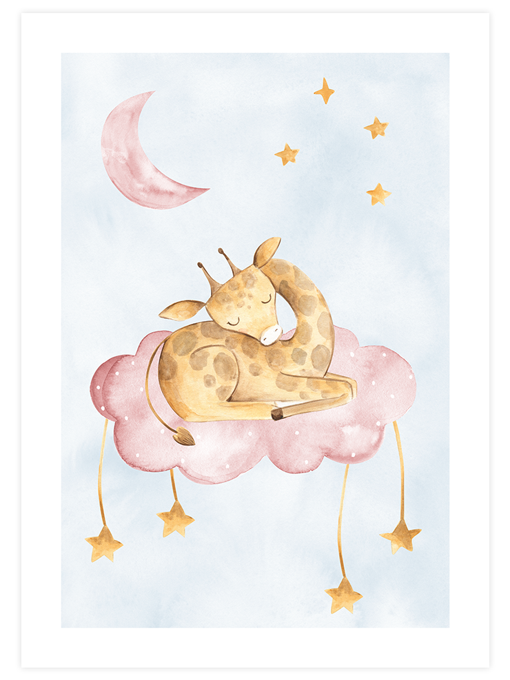 Uyuyan Zürafa - Art Print