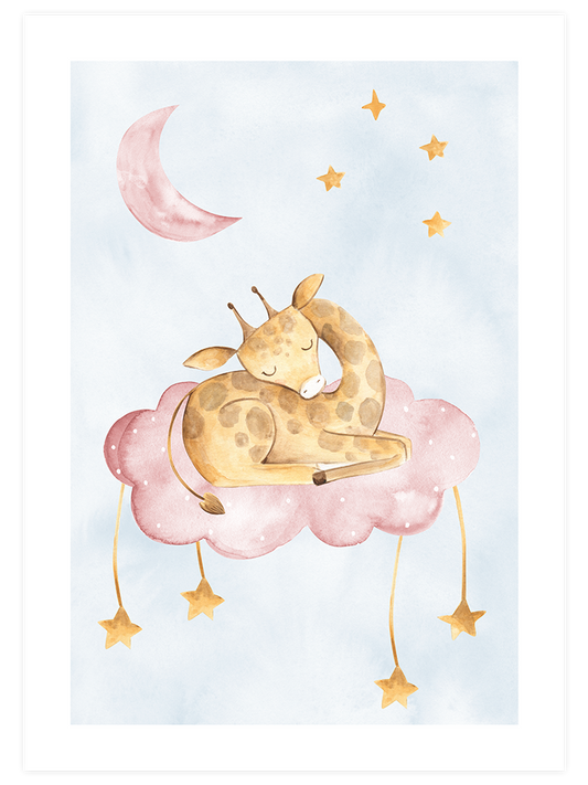 Uyuyan Zürafa - Art Print