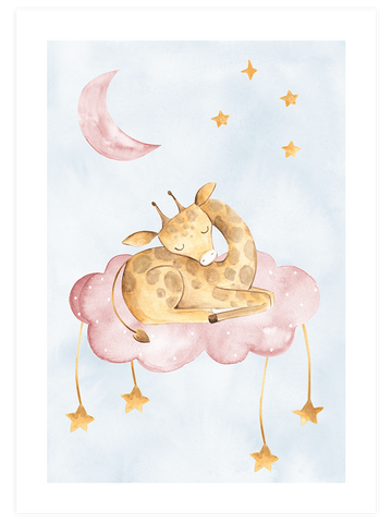 Uyuyan Zürafa - Art Print