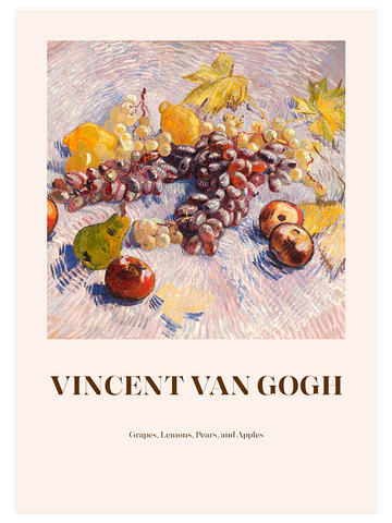 Van Gogh Grapes And Apples - Art Print