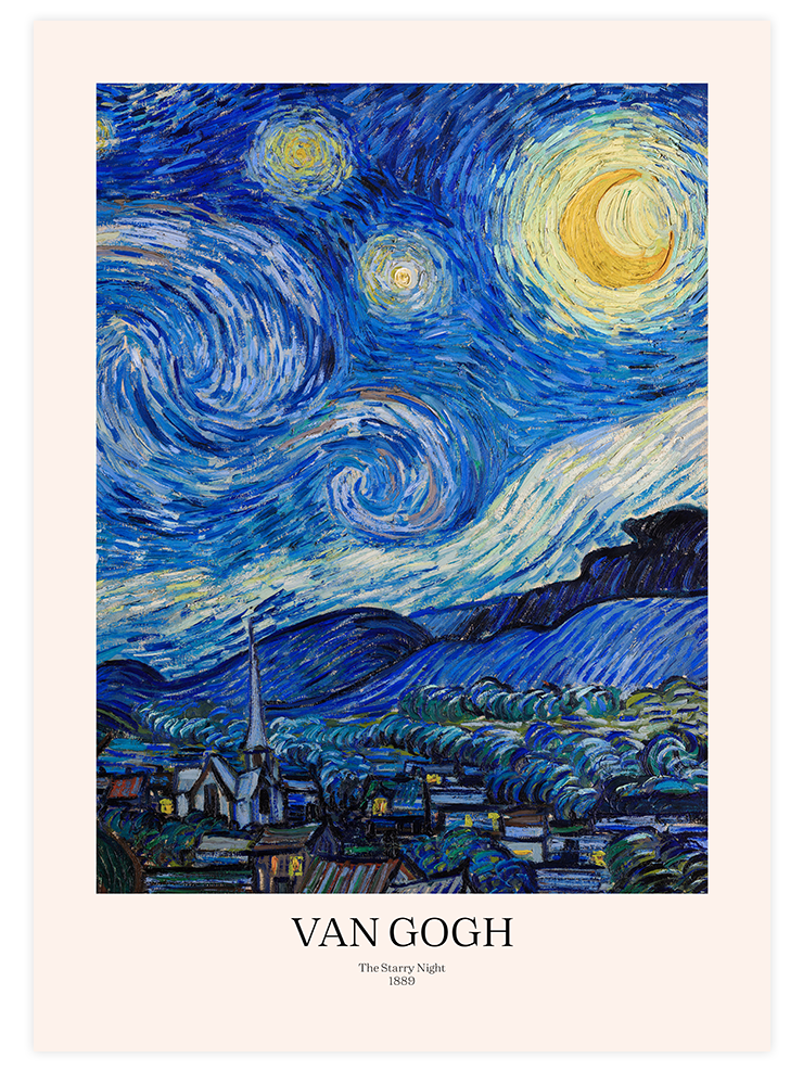 Van Gogh The Starry Night (Yıldızlı Gece) - Art Print Ürün ana görseli