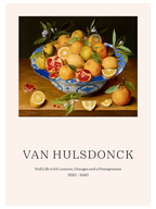Van Hulsdonck Still Life With Lemons, Oranges And A Pomegranate - Art Print