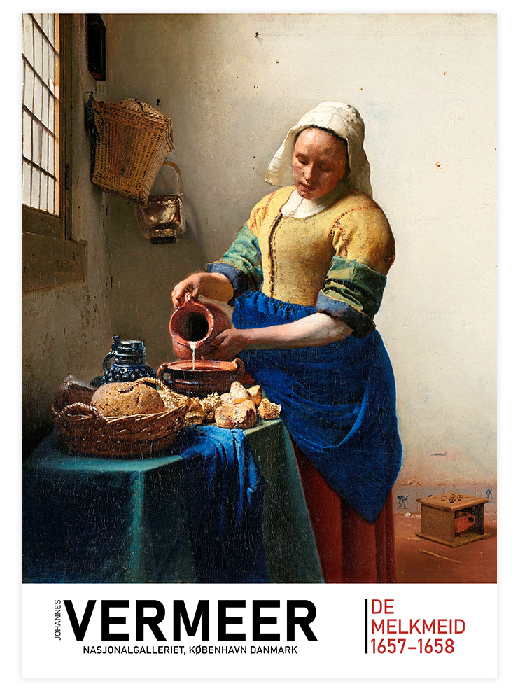 Vermeer The Milkmaid Afiş - Art Print