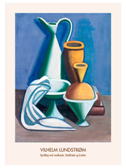Vilhelm Lundstrom Still Life With Water Jug, Towel And Jars - Fine Art Poster