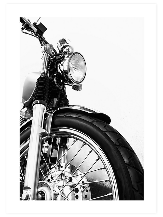 Vintage Motosiklet Poster - Giclée Baskı