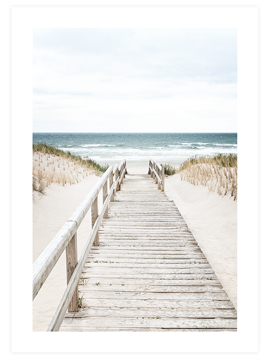 Way to the Beach Poster - Giclée Baskı