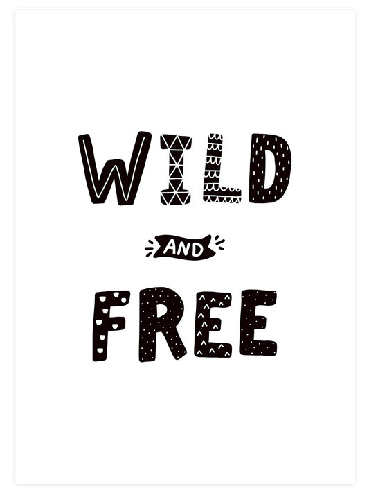 Wild Free Poster - Giclée Baskı