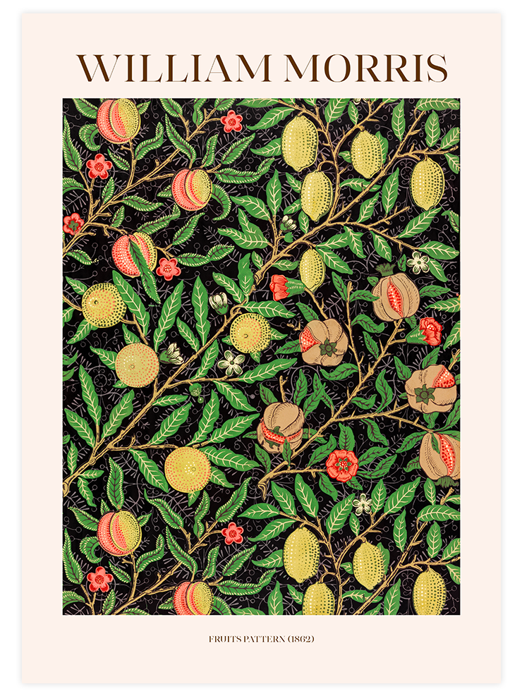 William Morris Fruits Pattern - Art Print