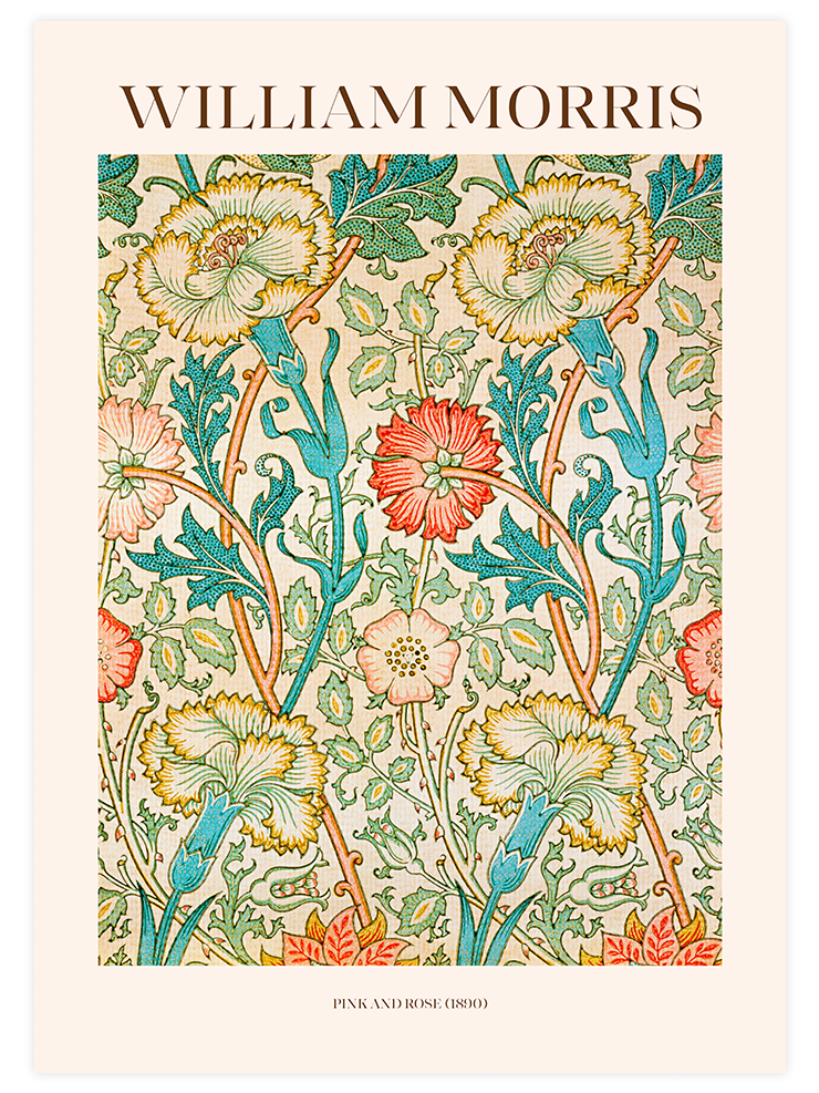 William Morris Pink And Rose - Art Print