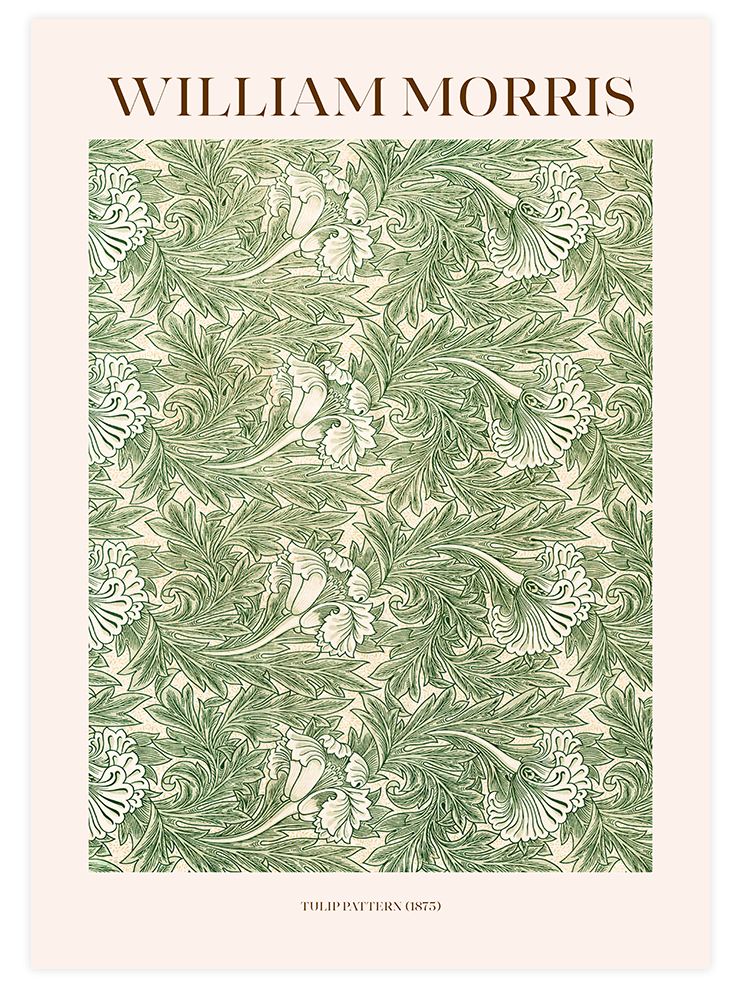 William Morris Tulip Pattern - Art Print Ürün ana görseli