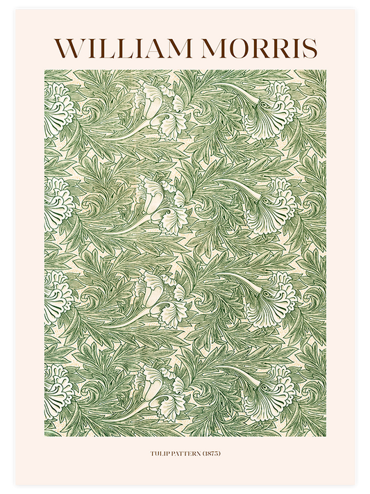 William Morris Tulip Pattern Poster - Giclée Baskı