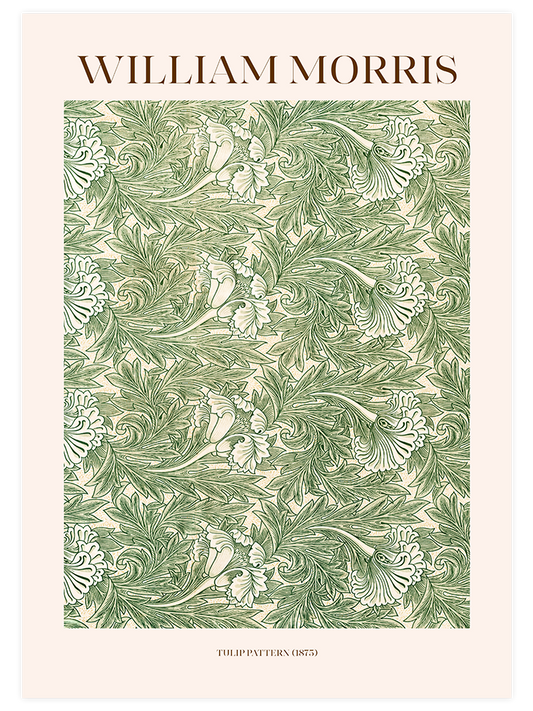 William Morris Tulip Pattern - Fine Art Poster