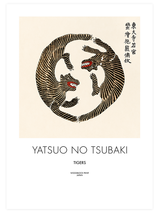 Yatsuo No Tsubaki Tigers Poster - Giclée Baskı