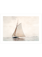 Winslow Homer Sailing off Gloucester - Art Print