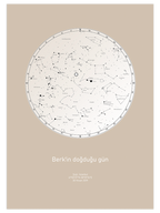 Yıldız Haritası N3 Kişiye Özel - Art Print