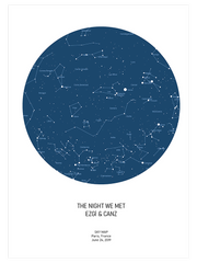 Yıldız Haritası N2 - Kişiye Özel Fine Art Poster