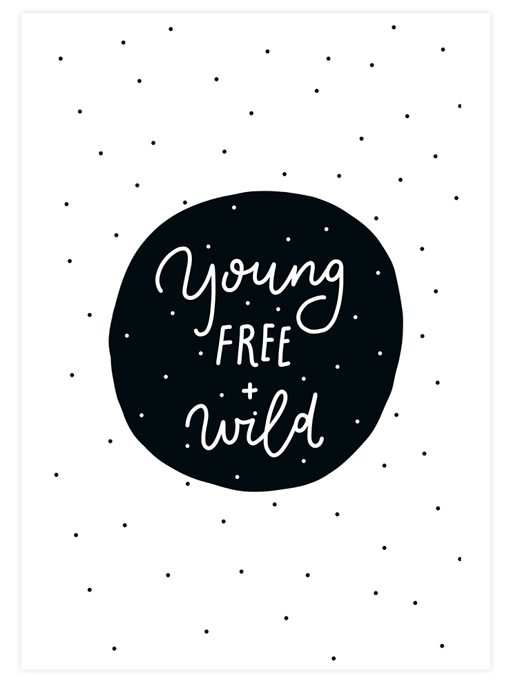 Young Free Wild - Art Print