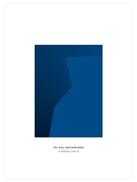Pot Bleu Méditerranéen Poster - Giclée Baskı