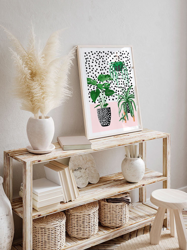 Puantiyeli Vazo N4 - Art Print Ürün ikincil görseli