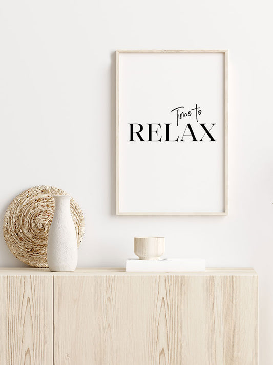 Time to Relax Poster - Giclée Baskı