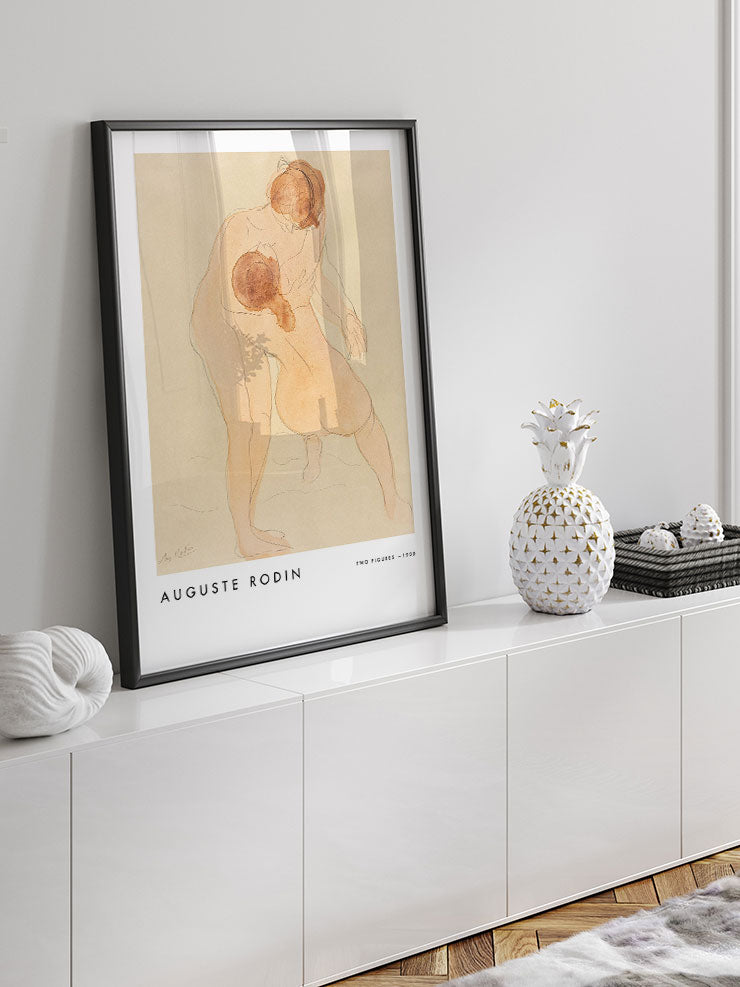 Rodin Two Figures - Art Print
