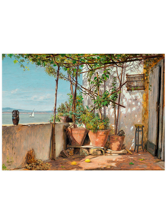 Martinus Rorbye Loggia on Procida - Fine Art Poster