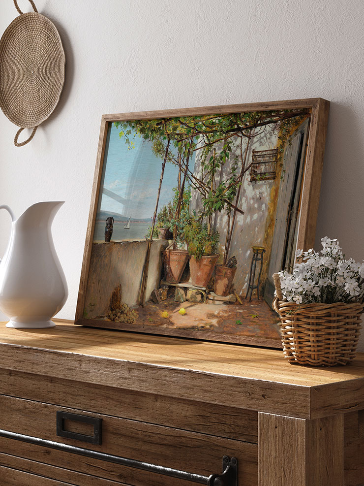 Martinus Rorbye Loggia on Procida - Art Print  Poster