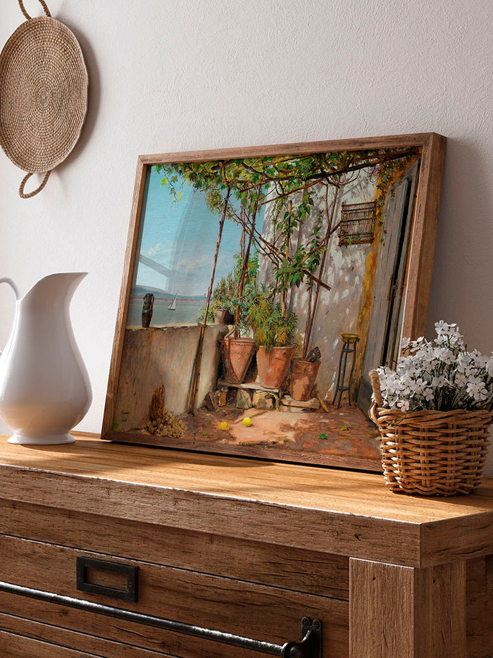 Martinus Rorbye Loggia on Procida - Art Print  Poster