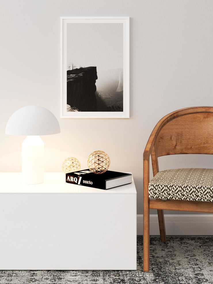 Siyah Beyaz Dağ - Art Print Ürün ikincil görseli