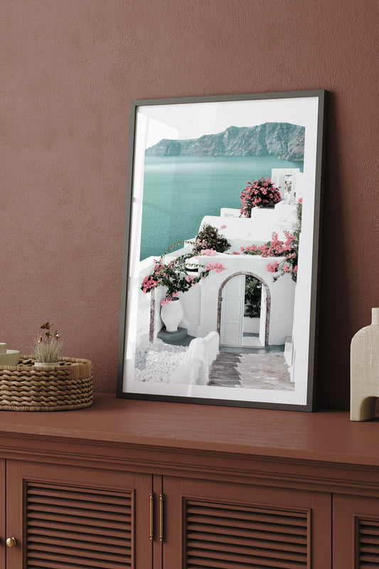 Santorini Manzarası - Fine Art Poster
