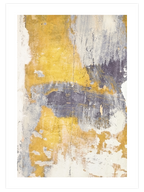 Sarı Soyut Sanat - Art Print