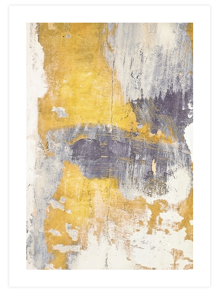 Sarı Soyut Sanat - Art Print