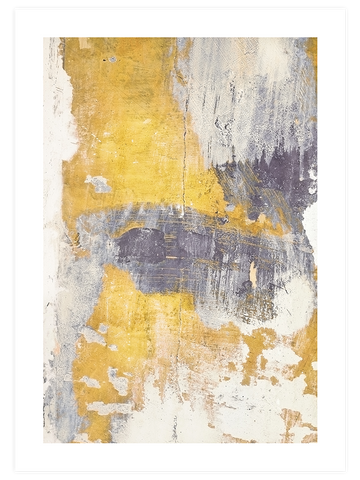 Sarı Soyut Sanat - Art Print
