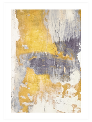 Sarı Soyut Sanat Poster - Giclée Baskı