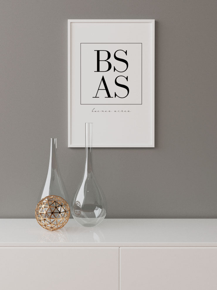 Bs As Buenos Ai̇res - Art Print Ürün ikincil görseli