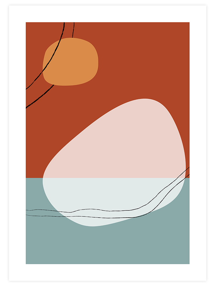 Shapes And Lines 2 - Art Print Sanatsal Poster